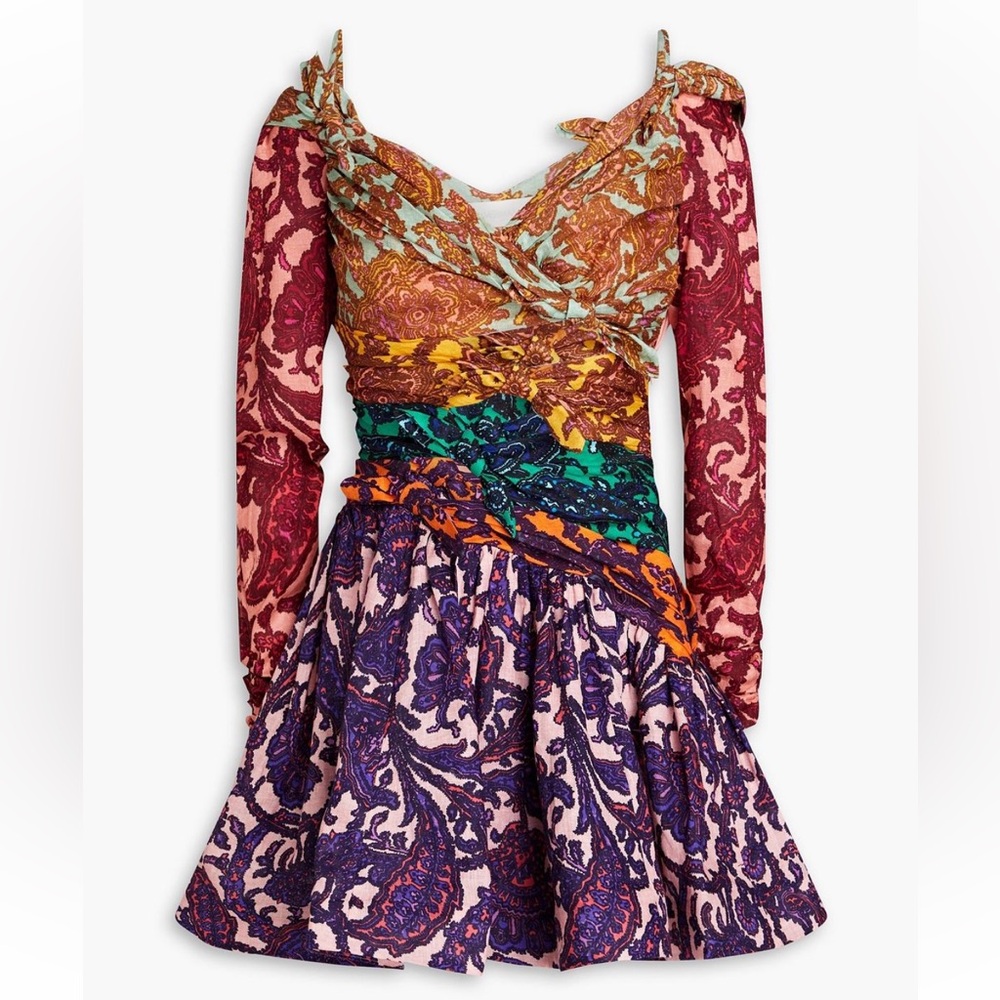 Zimmermann Paisley-Print Linen Mini Dress